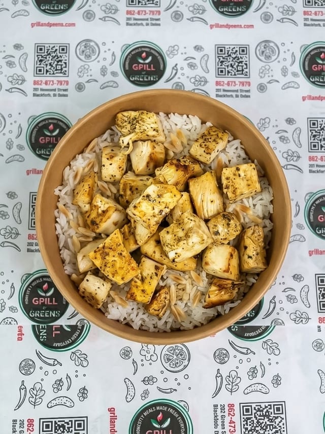 Grilled Chicken with Rice or Salad.
