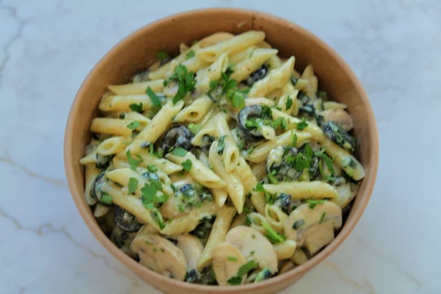 Garden Pesto Pasta Bowl.