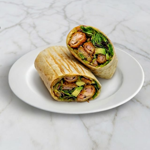 Crispy Shrimp Wrap.