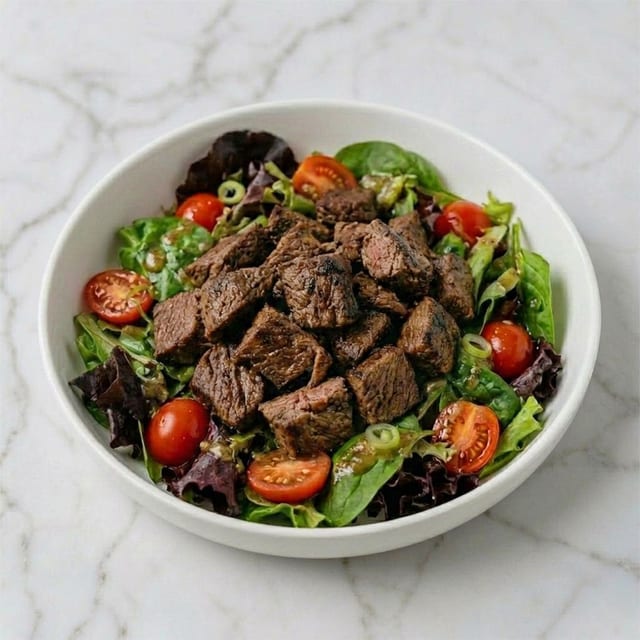 Grilled Steak With Rice or House Salad.