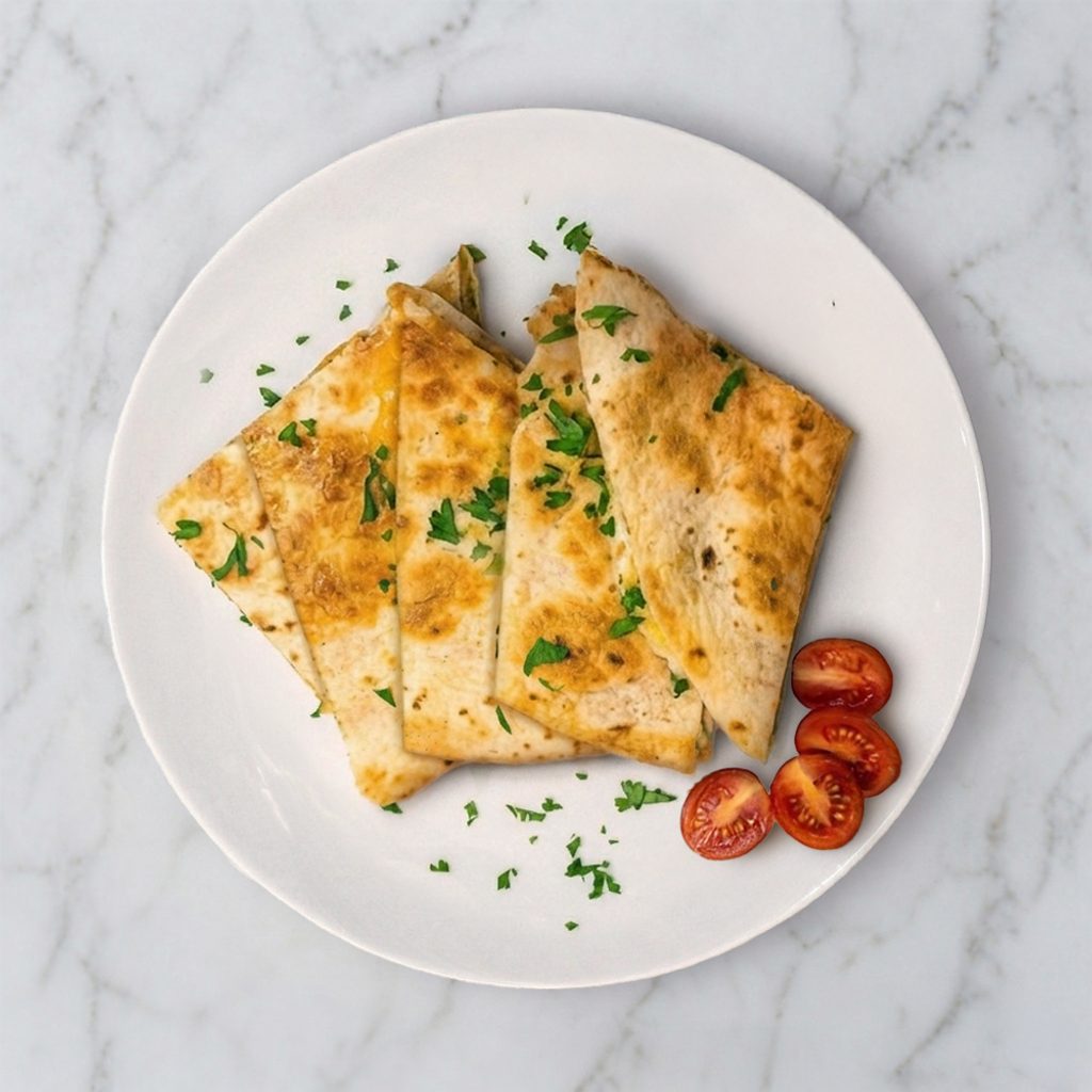 Quesadilla With Cheddar Cheese.