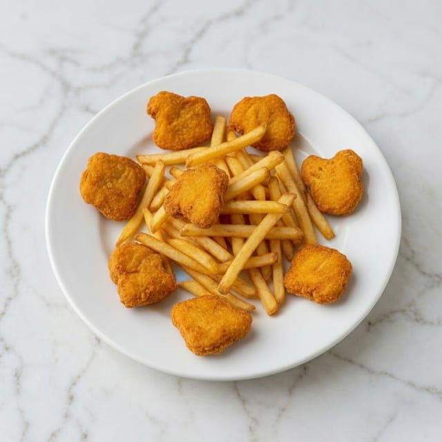 Chicken Nuggets With French Fries (8 Pcs).