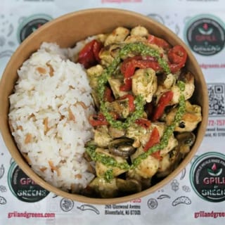 Pesto Chicken with Rice